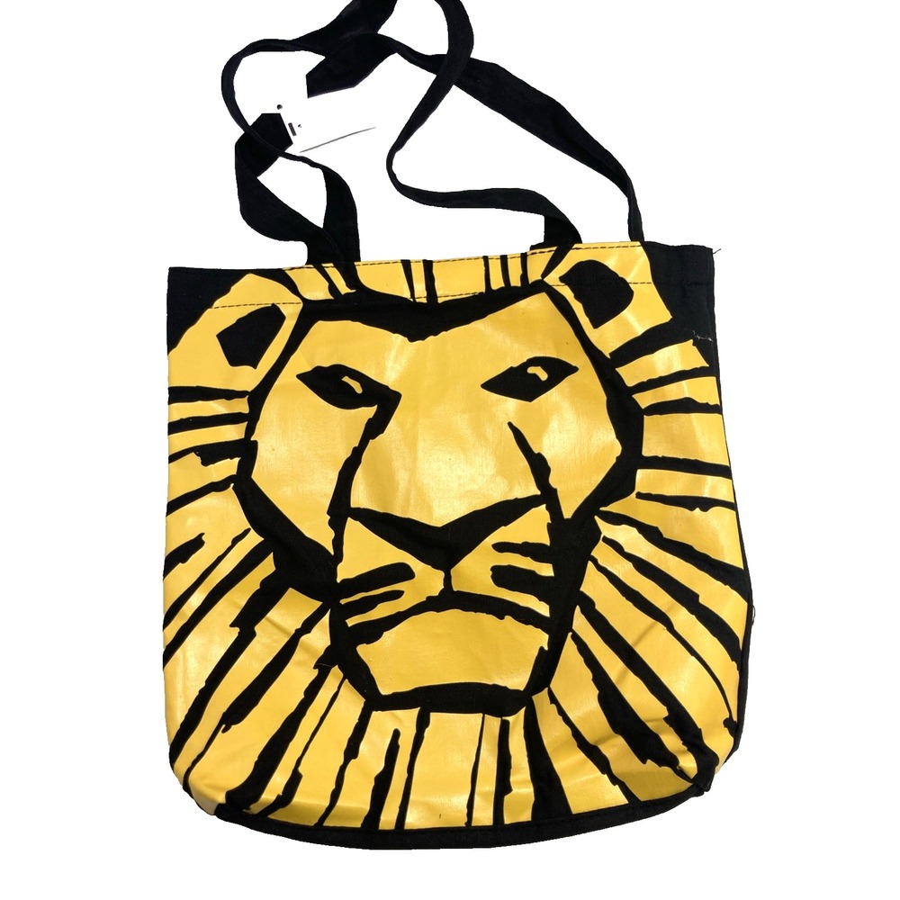 NWT Disney The Lion King Broadway Musical 13" Canvas Tote Bag Black Simba Mufasa